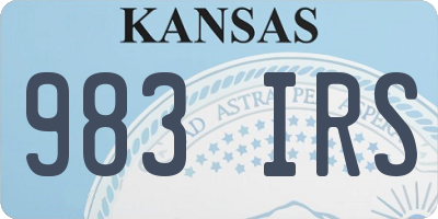 KS license plate 983IRS