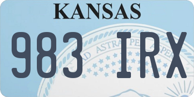 KS license plate 983IRX