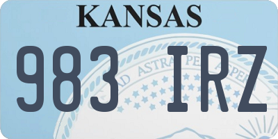 KS license plate 983IRZ
