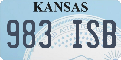 KS license plate 983ISB