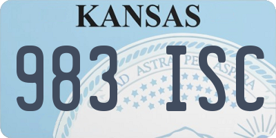 KS license plate 983ISC