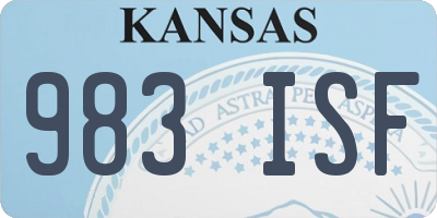 KS license plate 983ISF