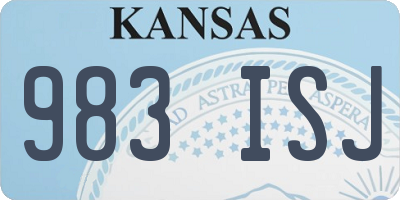 KS license plate 983ISJ