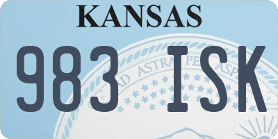 KS license plate 983ISK