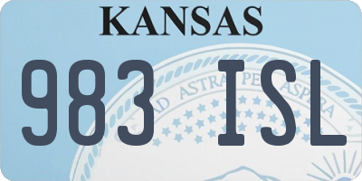 KS license plate 983ISL