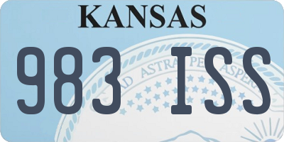 KS license plate 983ISS