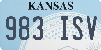 KS license plate 983ISV