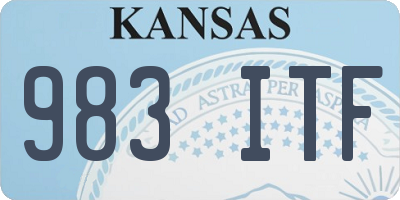 KS license plate 983ITF