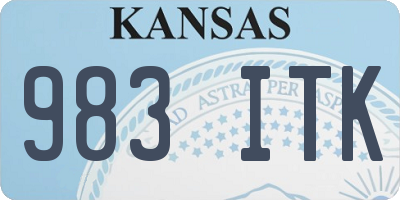 KS license plate 983ITK