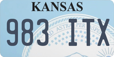 KS license plate 983ITX