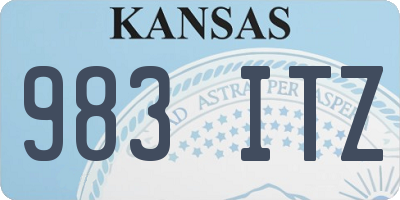 KS license plate 983ITZ