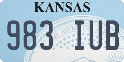 KS license plate 983IUB