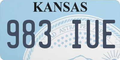 KS license plate 983IUE