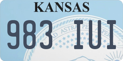 KS license plate 983IUI