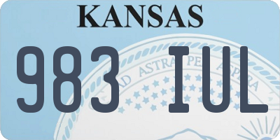 KS license plate 983IUL