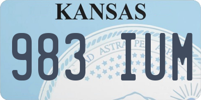 KS license plate 983IUM