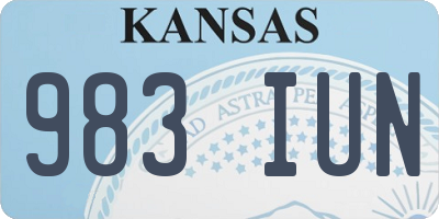 KS license plate 983IUN