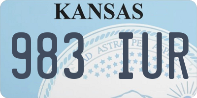 KS license plate 983IUR