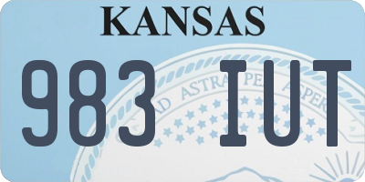 KS license plate 983IUT