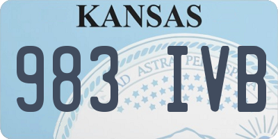 KS license plate 983IVB