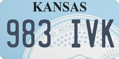 KS license plate 983IVK