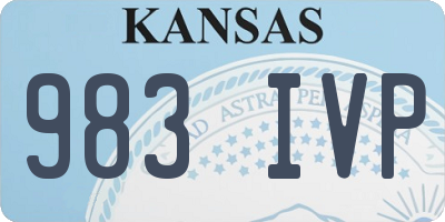 KS license plate 983IVP