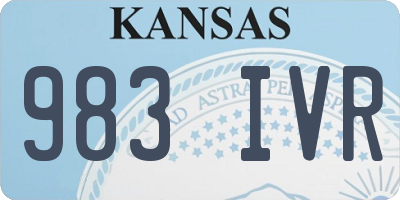 KS license plate 983IVR