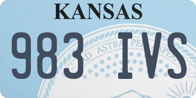 KS license plate 983IVS