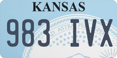 KS license plate 983IVX