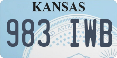 KS license plate 983IWB