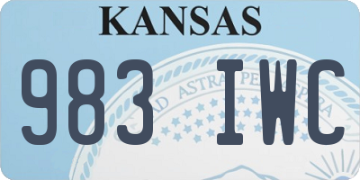 KS license plate 983IWC