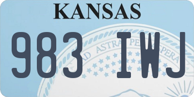 KS license plate 983IWJ