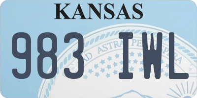 KS license plate 983IWL
