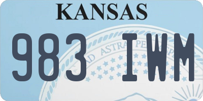 KS license plate 983IWM