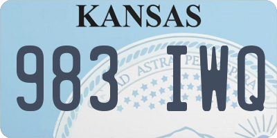 KS license plate 983IWQ
