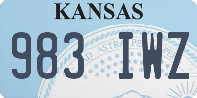 KS license plate 983IWZ