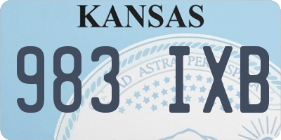 KS license plate 983IXB