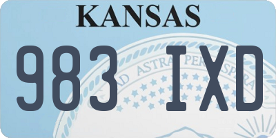 KS license plate 983IXD