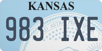 KS license plate 983IXE