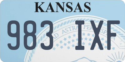 KS license plate 983IXF