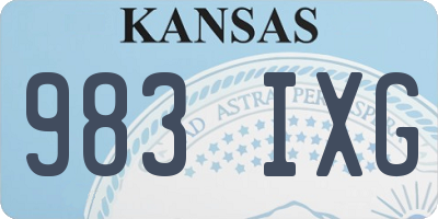 KS license plate 983IXG
