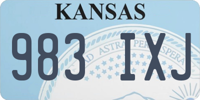 KS license plate 983IXJ