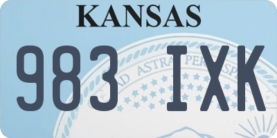 KS license plate 983IXK