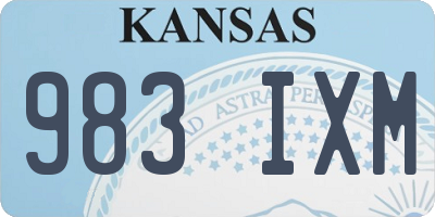 KS license plate 983IXM