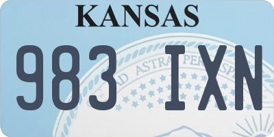 KS license plate 983IXN