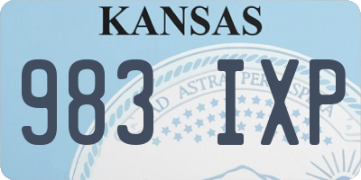 KS license plate 983IXP
