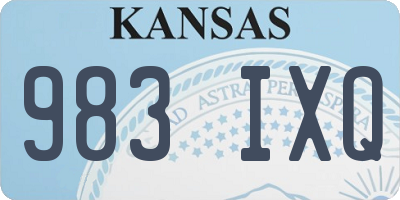 KS license plate 983IXQ