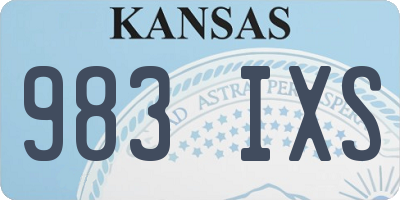 KS license plate 983IXS