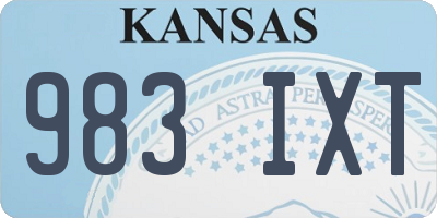 KS license plate 983IXT
