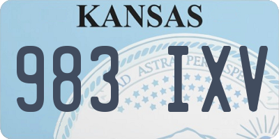 KS license plate 983IXV
